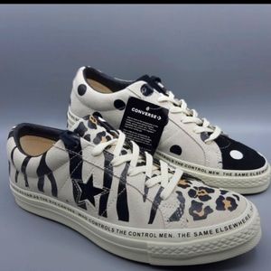 NEW Converse Brain Dead One Star Ox Leopard Zebra Black and White Polka Dot
